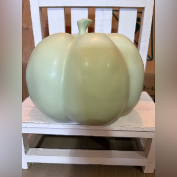 Rae Dunn Sage Green Ceramic Pumpkin - Picture 3 of 3